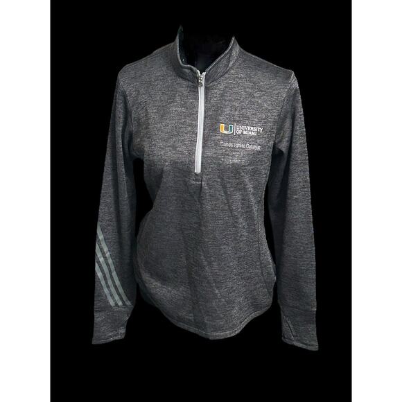 Miami Hurricanes UM Adidas Women Med Jacket Quarter Zip “Canes Ignite Catalyst” - Picture 1 of 8